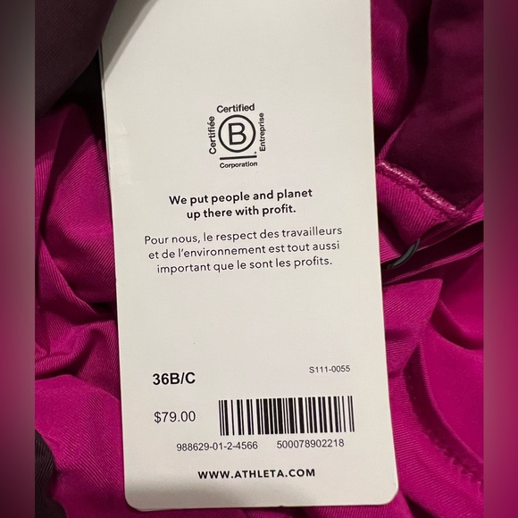 Athleta Coastline Bra Cup UPF Quick Dry Pink Adjustable Strap NWT Tankini - Picture 8 of 8